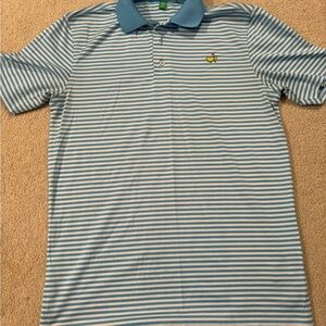 Masters Blue Striped Polo Shirt